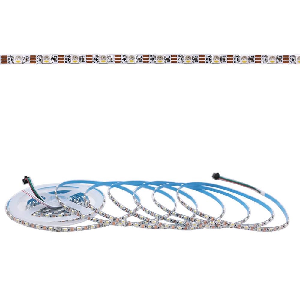DC5V SK6812 3.28Ft 60LEDs Ultra Narrow 0.20in Wide Individually Addressable RGBW LED strip light